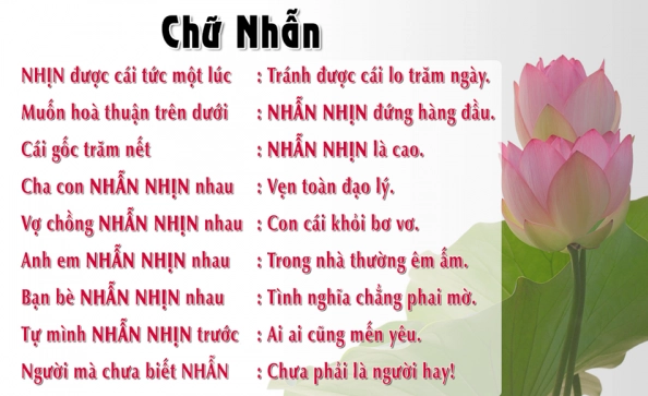 Ý nghĩa của chữ Nhẫn trong cuộc sống