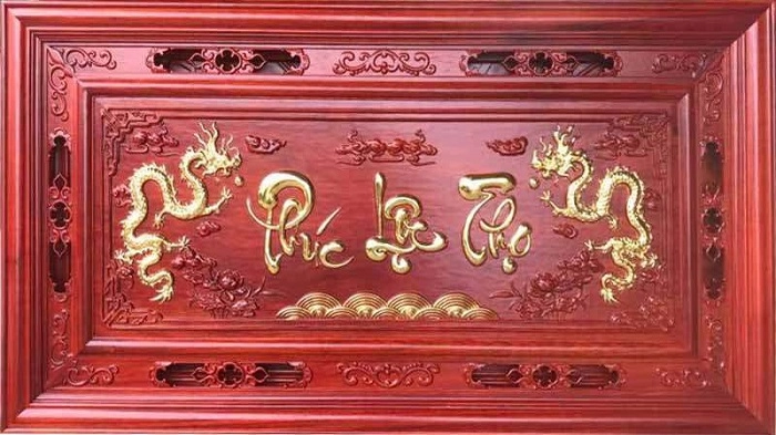 ranh gỗ chữ Phúc-Lộc-Thọ treo trong phòng thờ có ý nghĩa hạnh phúc, tài lộc, trường thọ